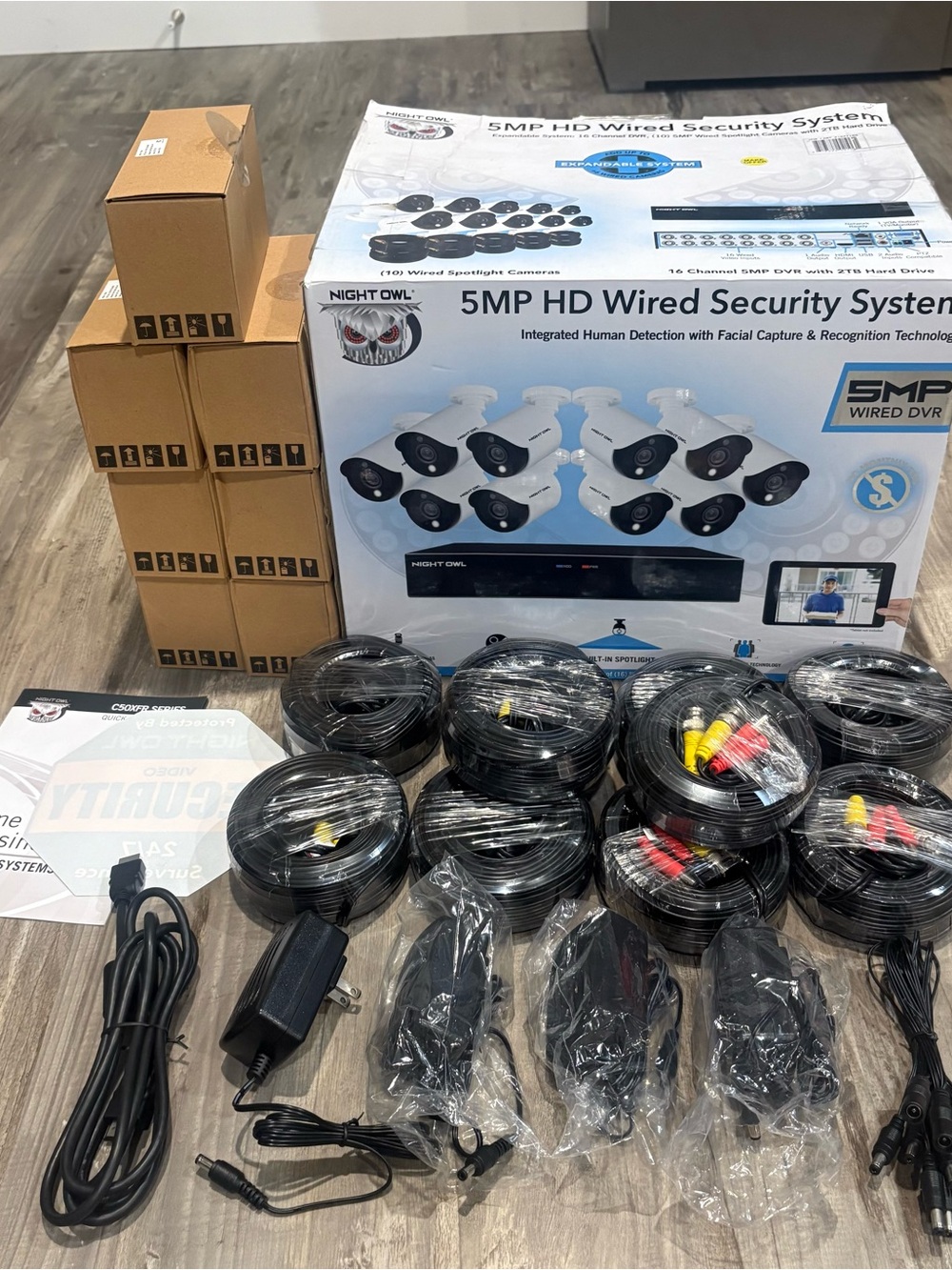 Night Owl Wired Security Camera System Home Or Business New/ Incomplete
